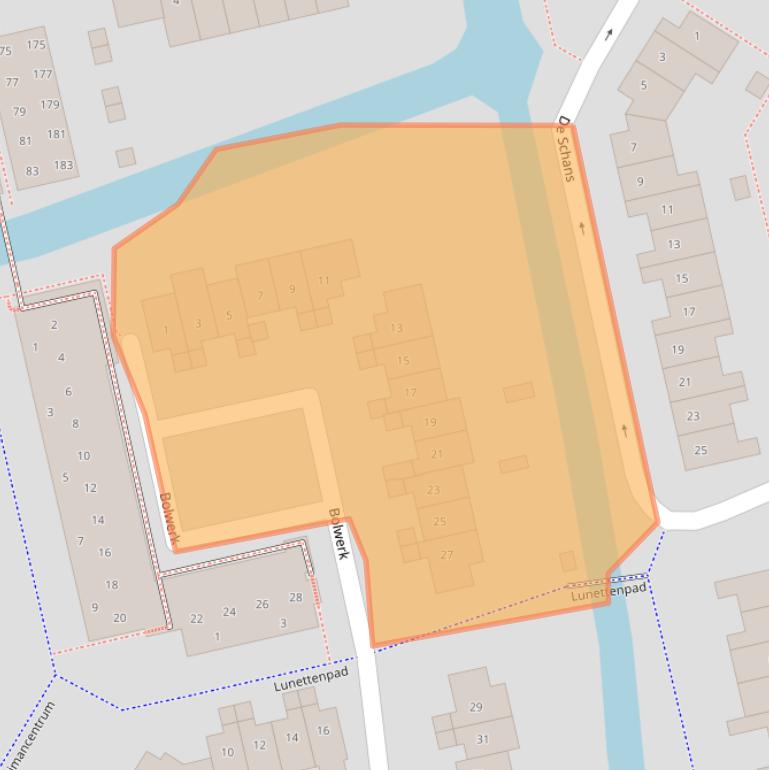 Kaart van postcodegebied 1383EN.