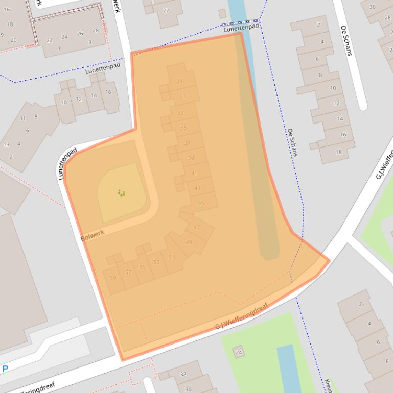 Kaart van postcodegebied 1383EP.