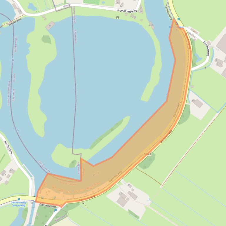 Kaart van postcodegebied 1383HV.
