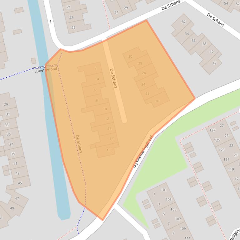 Kaart van postcodegebied 1383JK.