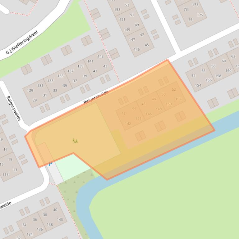 Kaart van postcodegebied 1383KK.