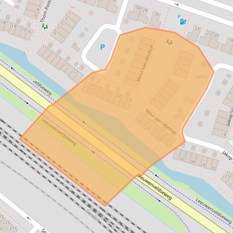 Kaart van postcodegebied 1384AD.