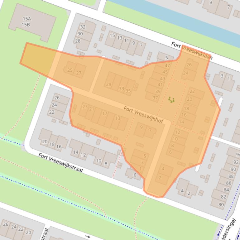 Kaart van postcodegebied 1384BC.