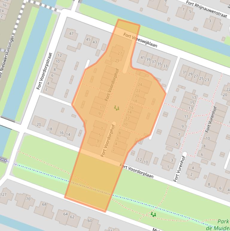 Kaart van postcodegebied 1384BH.