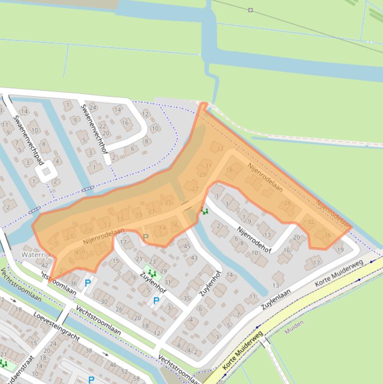 Kaart van postcodegebied 1384GK.