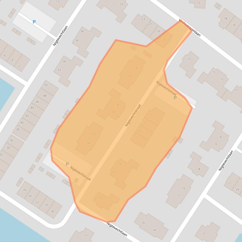 Kaart van postcodegebied 1384GP.