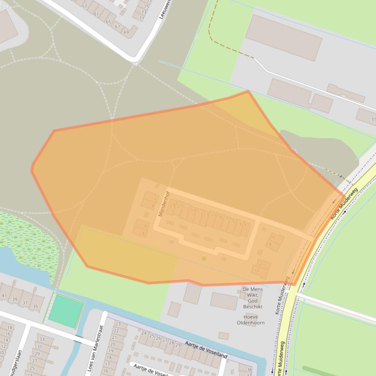Kaart van postcodegebied 1384LA.