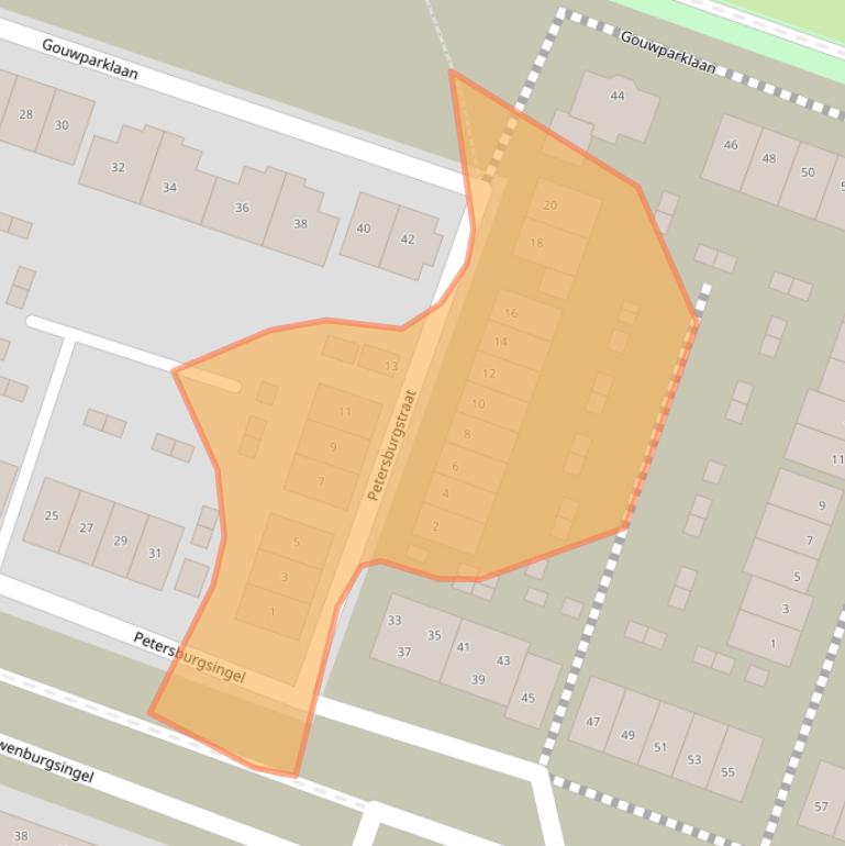 Kaart van postcodegebied 1384LM.