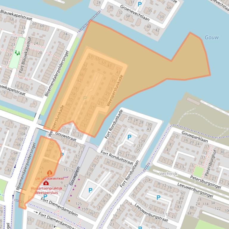 Kaart van postcodegebied 1384MA.