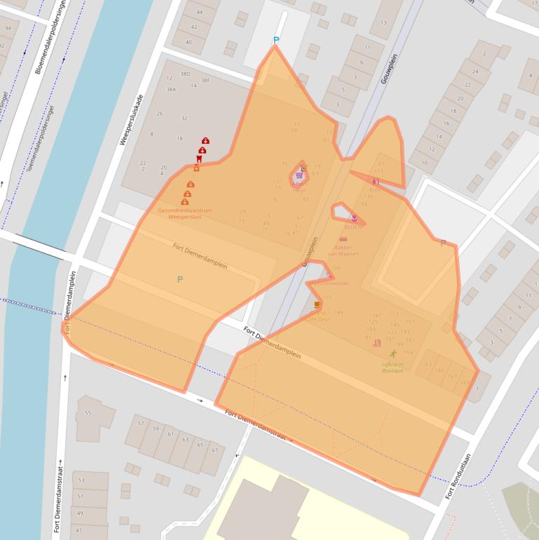 Kaart van postcodegebied 1384MC.