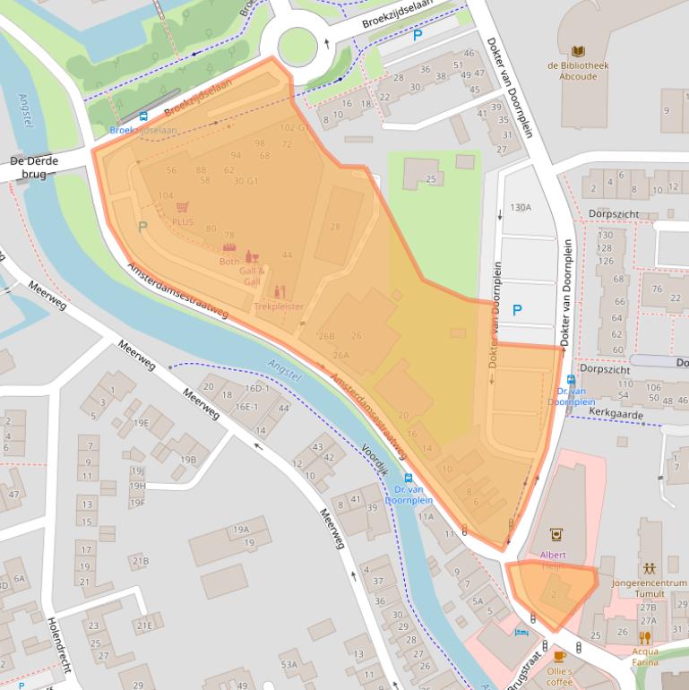 Kaart van postcodegebied 1391AB.