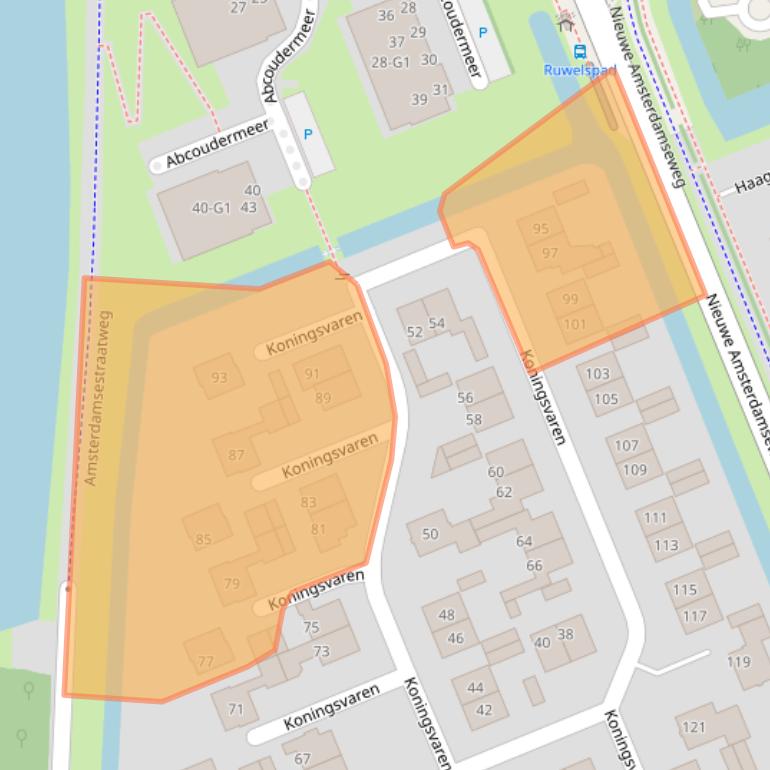 Kaart van postcodegebied 1391AG.