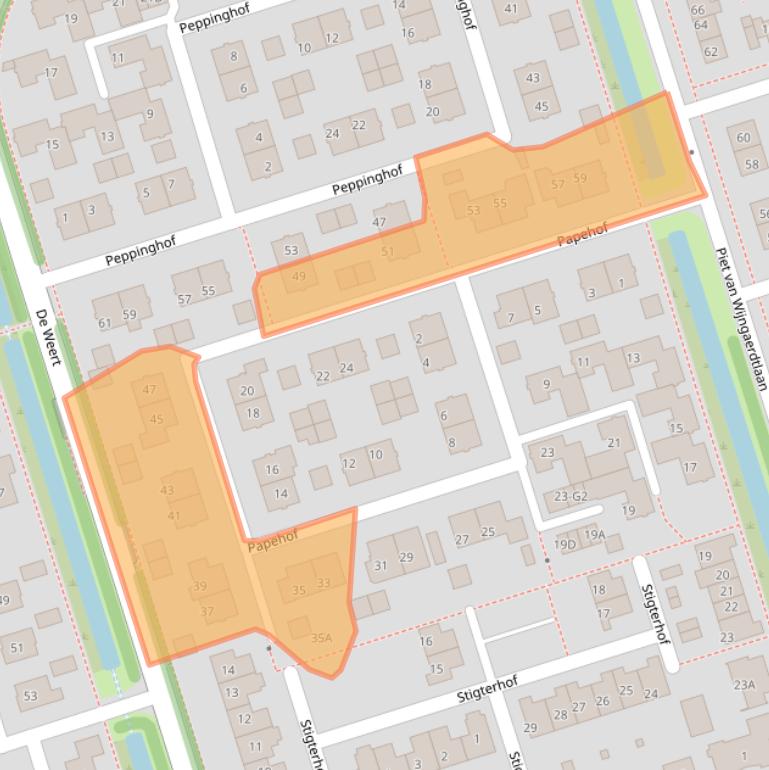 Kaart van postcodegebied 1391BE.