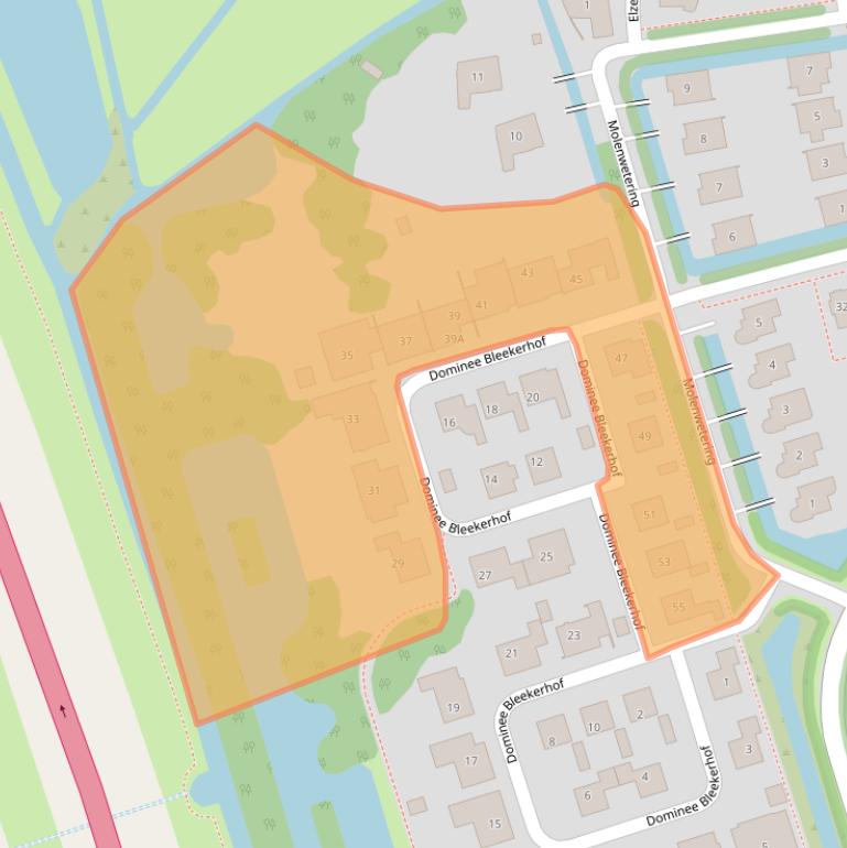 Kaart van postcodegebied 1391BJ.