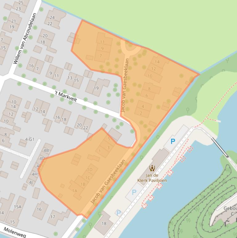 Kaart van postcodegebied 1391CE.