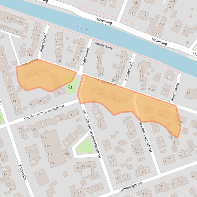 Kaart van postcodegebied 1391EE.