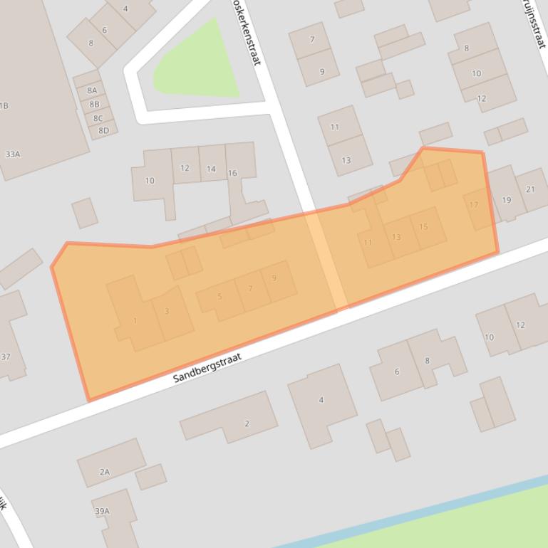 Kaart van postcodegebied 1391EJ.