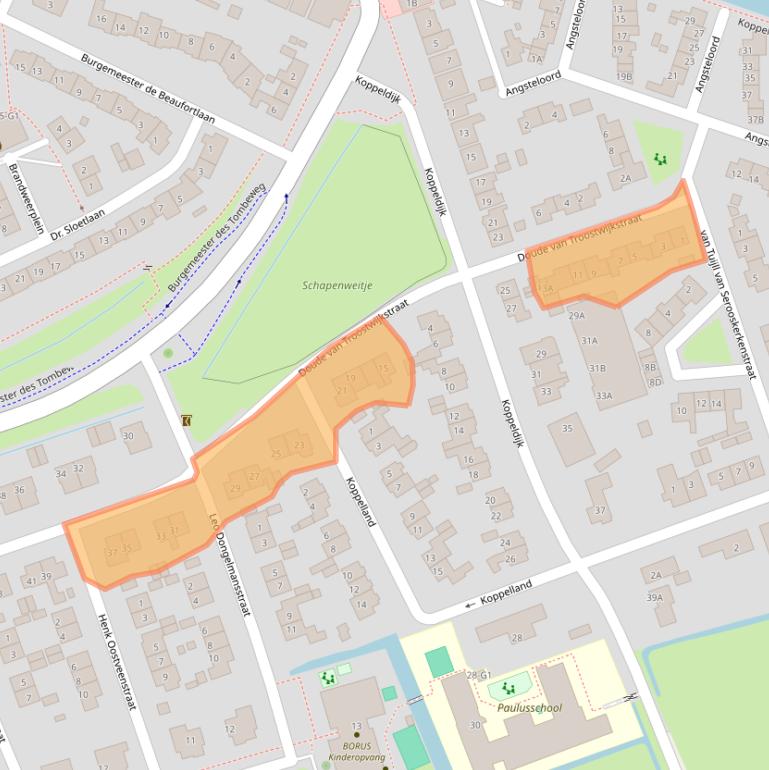 Kaart van postcodegebied 1391EP.