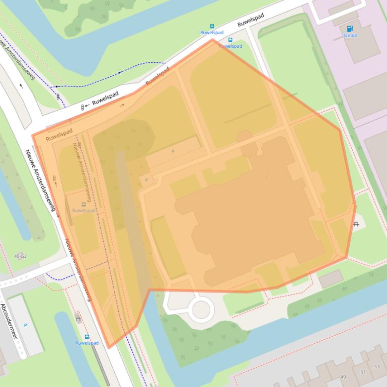 Kaart van postcodegebied 1391JB.