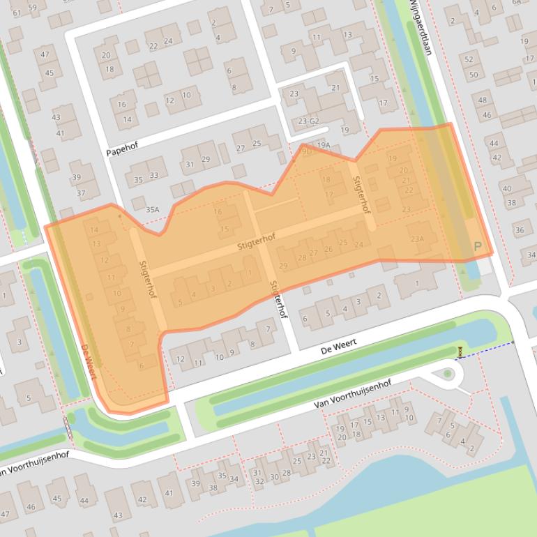 Kaart van postcodegebied 1391JC.