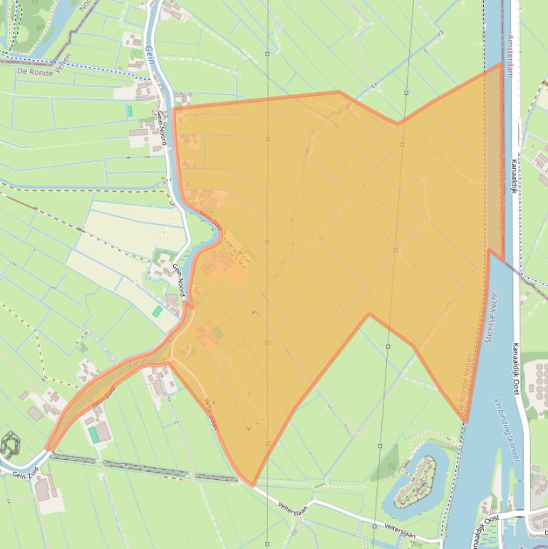 Kaart van postcodegebied 1391JE.