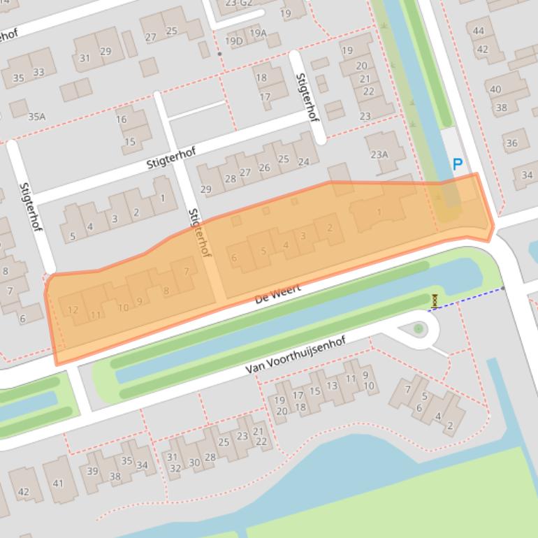 Kaart van postcodegebied 1391JK.