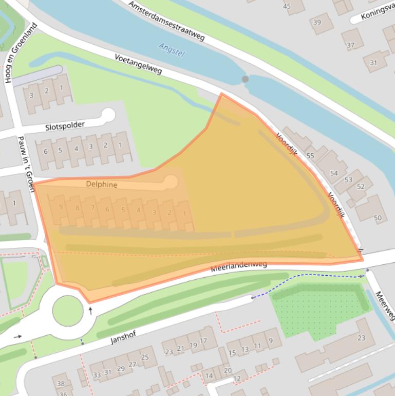 Kaart van postcodegebied 1391RC.