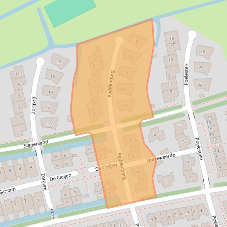 Kaart van postcodegebied 1391RK.