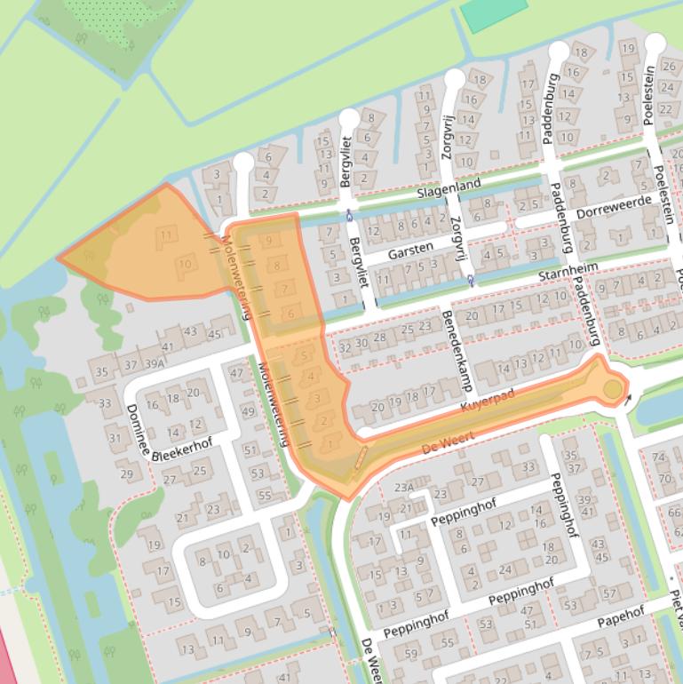 Kaart van postcodegebied 1391RR.