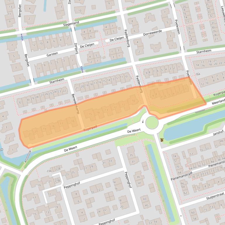 Kaart van postcodegebied 1391RT.