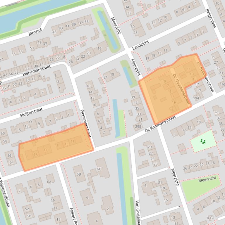 Kaart van postcodegebied 1391VZ.