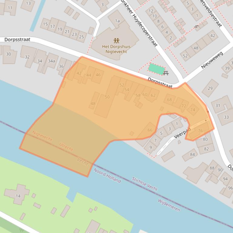 Kaart van postcodegebied 1393NJ.