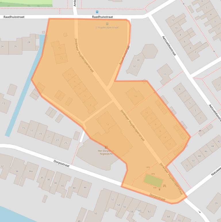 Kaart van postcodegebied 1393NV.