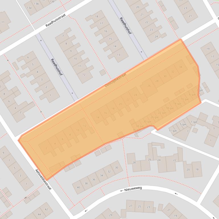 Kaart van postcodegebied 1393NZ.