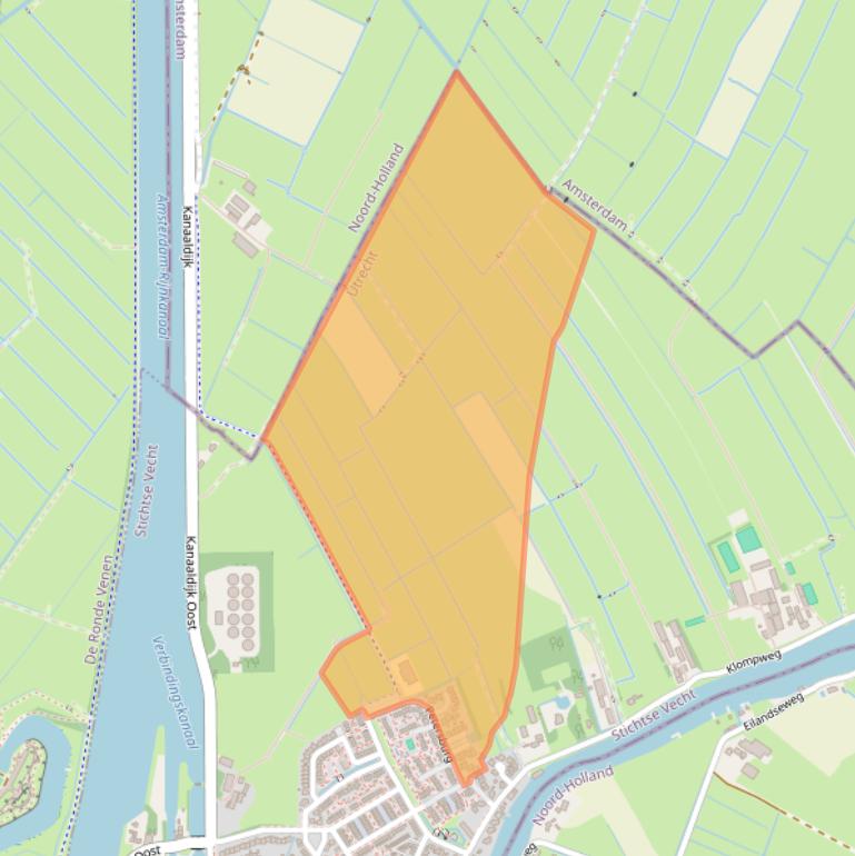 Kaart van postcodegebied 1393PT.