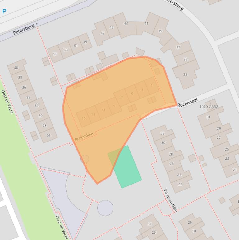Kaart van postcodegebied 1393RA.