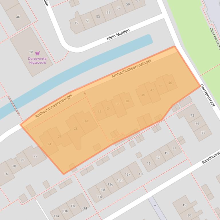 Kaart van postcodegebied 1393RG.