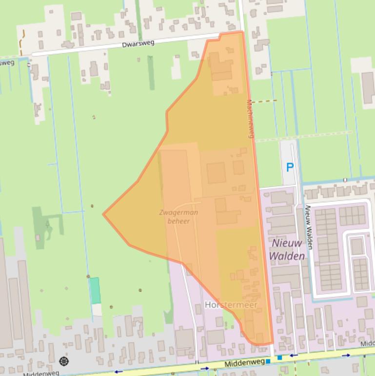 Kaart van postcodegebied 1394AS.