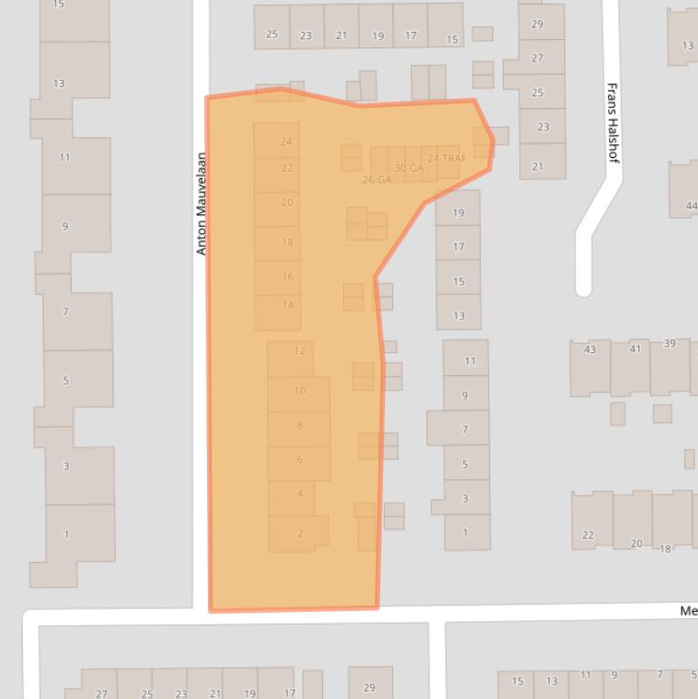 Kaart van postcodegebied 1394EM.