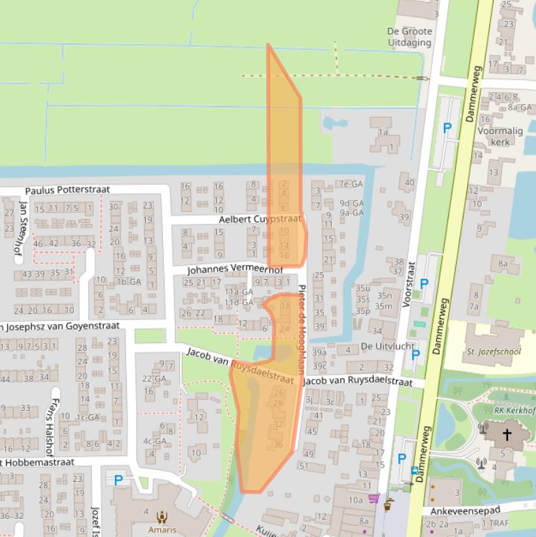 Kaart van postcodegebied 1394GK.