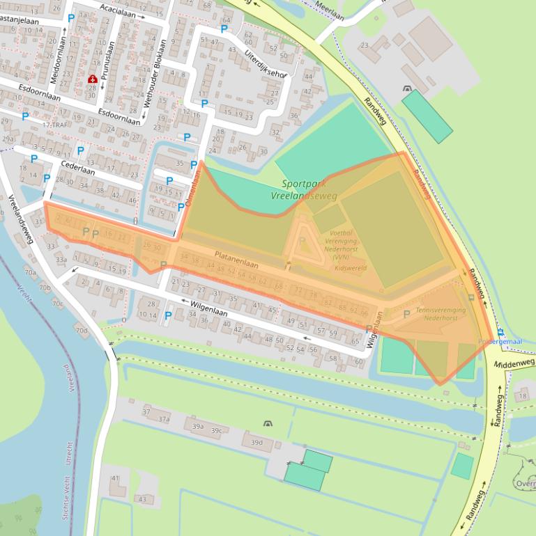 Kaart van postcodegebied 1394JR.