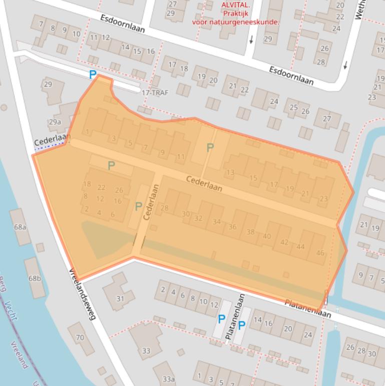 Kaart van postcodegebied 1394JV.