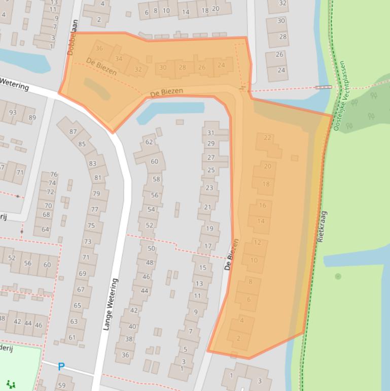 Kaart van postcodegebied 1394LS.