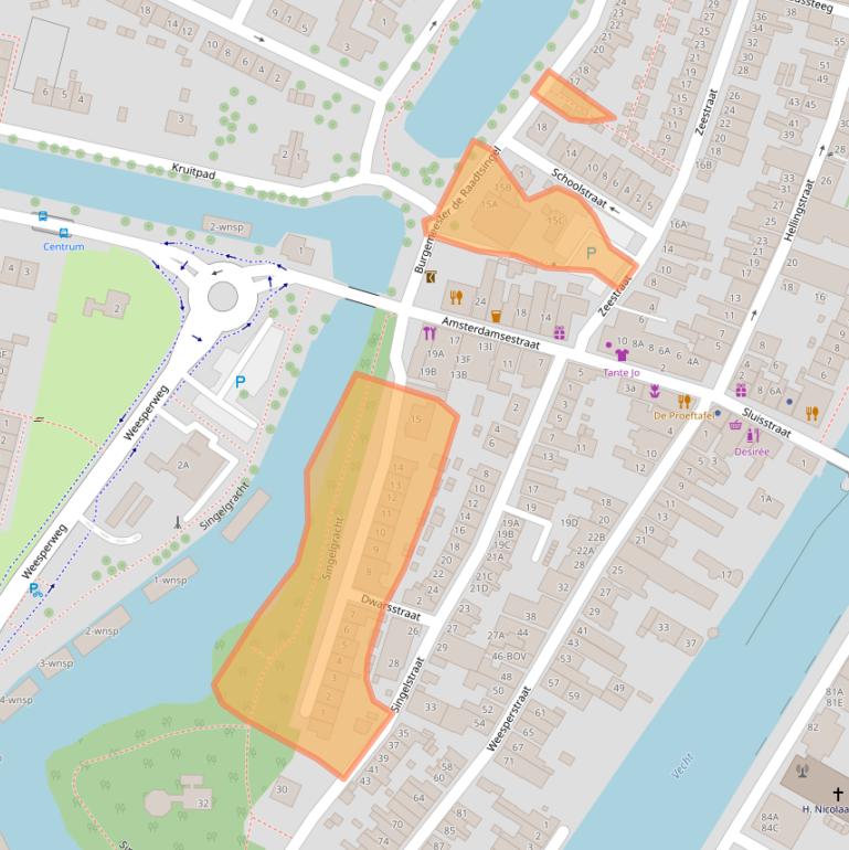 Kaart van postcodegebied 1398BE.