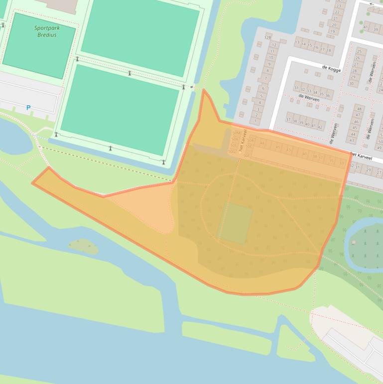 Kaart van postcodegebied 1398BX.