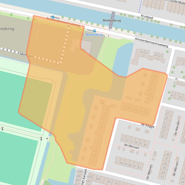 Kaart van postcodegebied 1398CE.