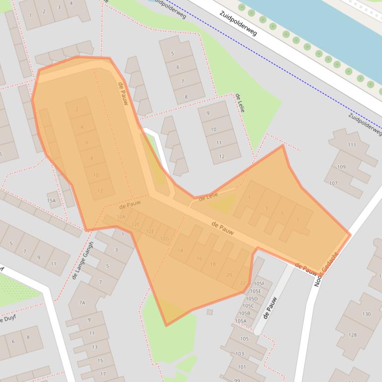 Kaart van postcodegebied 1398CT.