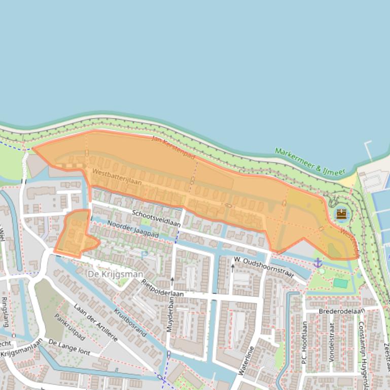 Kaart van postcodegebied 1398DB.