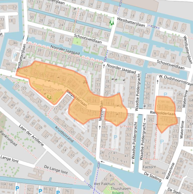 Kaart van postcodegebied 1398DC.