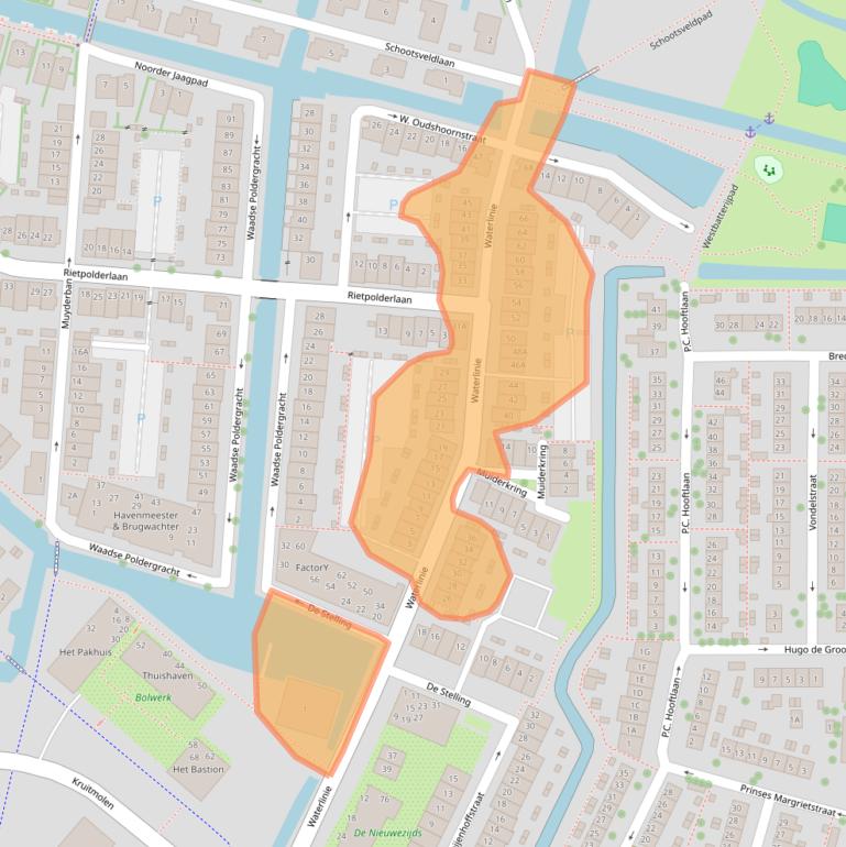 Kaart van postcodegebied 1398DL.